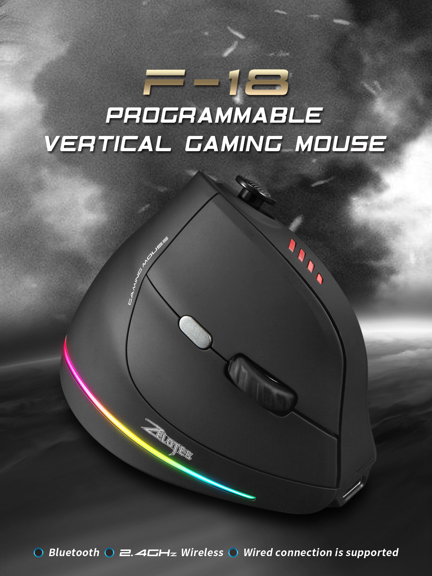 Jomaa RGB retroiluminado Contr - Wireless Gaming Mouse reseña y precio